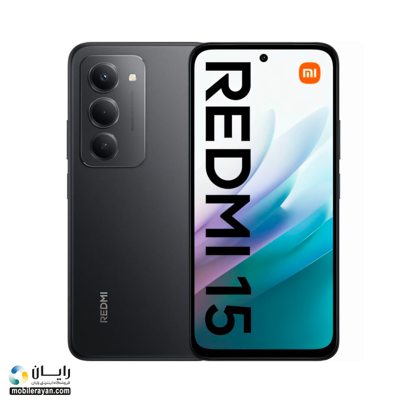 redmi-15-black.jpg گوشی موبایل شیائومی مدل Redmi 15 4G حافظه 256 گیگابایت و رم 8 گیگابایت پک گلوبال - تصویر 1