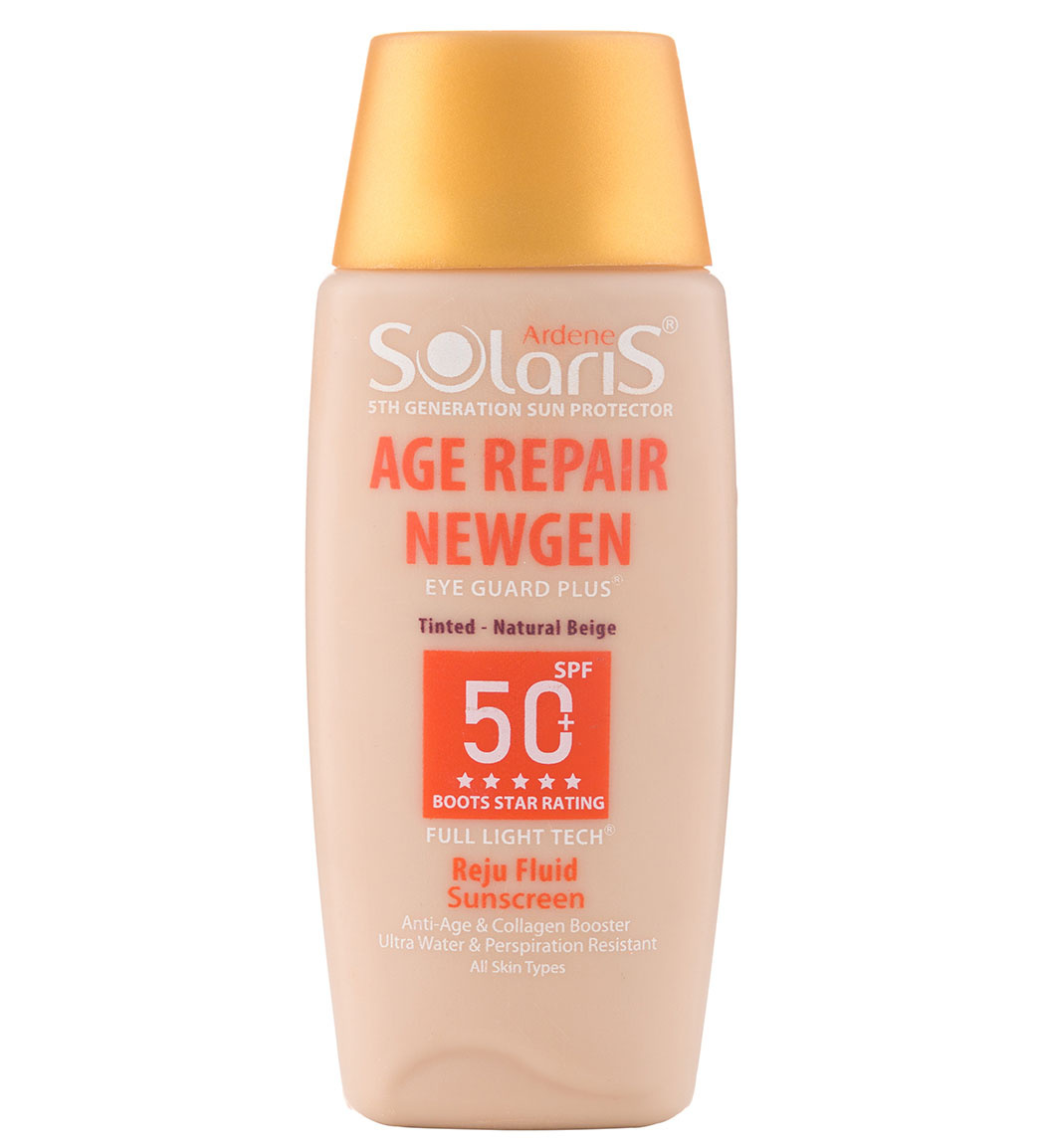 فلوئید ضد آفتاب دارای SPF 50 مناسب پوست دارای چروک سطحی رنگی آردن حجم 75 میل فلوئید ضد آفتاب دارای SPF 50 مناسب پوست دارای چروک سطحی رنگی آردن حجم 75 میل